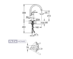 Grohe Eurosmart Single Lever Sink Mixer half pic3