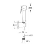 Grohe Tempesta Toilet Shattaf With Hose And Hook 3