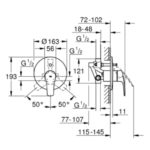 Eurosmart Single lever Bath Mixer 1 2 2