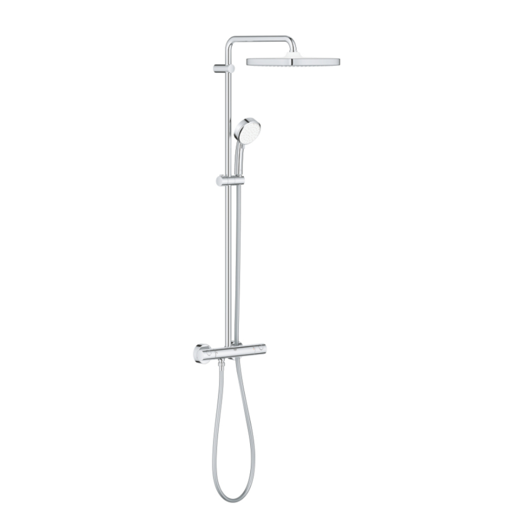 Tempesta Cosmopolitan System 250 Cube Shower System With Safety Mixer For Wall Mounting